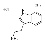 2-(7-甲基-1H-吲哚-3-基)乙胺盐酸盐结构式