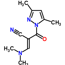 3-(DIMETHYLAMINO)-2-[(3,5-DIMETHYL-1H-PYRAZOL-1-YL)CARBONYL]ACRYLONITRILE结构式