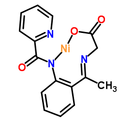 [N-[1-[2-(吡啶甲酰氨基)苯基]亚乙基]甘氨酸基]镍结构式