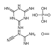 2-cyanoguanidine,formaldehyde,phosphoric acid,1,3,5-triazine-2,4,6-triamine Structure