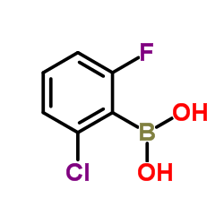 2-氯-6-氟苯硼酸结构式