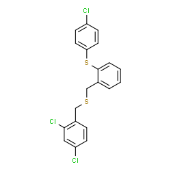 2,4-DICHLORO-1-[((2-[(4-CHLOROPHENYL)SULFANYL]BENZYL)SULFANYL)METHYL]BENZENE Structure