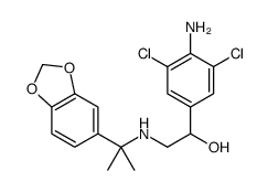 1-(4-amino-3,5-dichlorophenyl)-2-[2-(1,3-benzodioxol-5-yl)propan-2-ylamino]ethanol Structure