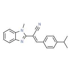 3-(4-isopropylphenyl)-2-(1-methyl-1H-benzimidazol-2-yl)acrylonitrile Structure