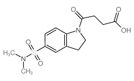 4-{5-[(二甲氨基)磺酰基]-2,3-二氢-1H-吲哚-1-基}-4-氧代丁酸结构式