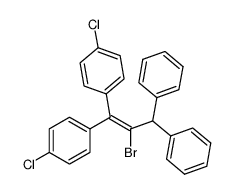 4,4'-(2-bromo-3,3-diphenylprop-1-ene-1,1-diyl)bis(chlorobenzene)结构式