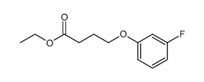 ethyl 4-(3-fluorophenoxy)butanoate结构式