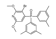 4-bis(3,5-dimethylphenyl)phosphoryl-3-bromo-2,6-dimethoxypyridine结构式