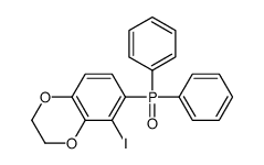 6-diphenylphosphoryl-5-iodo-2,3-dihydro-1,4-benzodioxine结构式