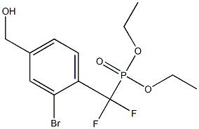 [(2-Bromo-4-hydroxymethyl-phenyl)-difluoro-methyl]-phosphonic acid diethyl ester Structure