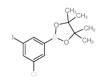 2-(3-氯-5-碘苯基)-4,4,5,5-四甲基-1,3,2-二噁硼烷结构式
