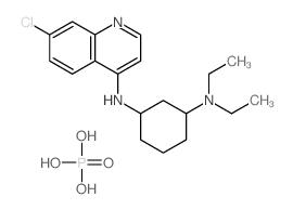 3-N-(7-chloroquinolin-4-yl)-1-N,1-N-diethylcyclohexane-1,3-diamine,phosphoric acid结构式