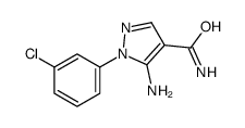 5-氨基-1-(3-氯苯基)-1H-吡唑-4-羧胺结构式
