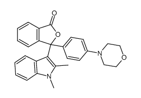 3-(1,2-Dimethyl-1H-indol-3-yl)-3-(4-morpholin-4-yl-phenyl)-3H-isobenzofuran-1-one Structure
