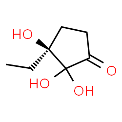 Cyclopentanone, 3-ethyl-2,2,3-trihydroxy-, (3S)- (9CI) structure
