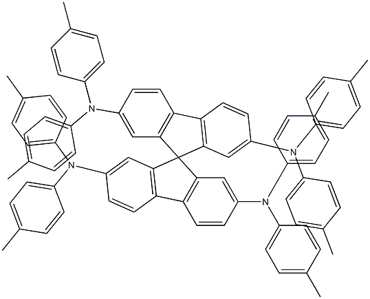 N2,N2,N2',N2',N7,N7,N7',N7'-八对甲苯基-9,9'-螺联[芴]-2,2',7,7'-四胺结构式