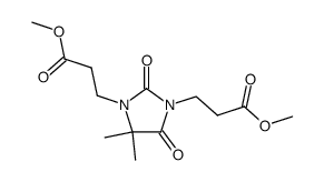 3,3'-(4,4-dimethyl-2,5-dioxo-imidazolidine-1,3-diyl)-bis-propionic acid dimethyl ester Structure
