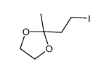 2-(2-iodoethyl)-2-methyl-1,3-dioxolane结构式