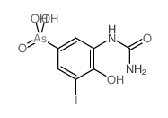 [3-(carbamoylamino)-4-hydroxy-5-iodo-phenyl]arsonic acid structure
