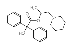 Benzeneacetic acid, a-hydroxy-a-phenyl-,1-methyl-2-(1-piperidinyl)ethyl ester Structure