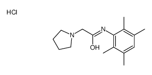 1-Pyrrolidineacetamide, N-(2,3,5,6-tetramethylphenyl)-, monohydrochlor ide结构式