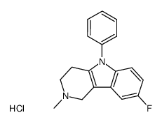 8-Fluoro-2-methyl-5-phenyl-2,3,4,5-tetrahydro-1H-pyrido[4,3-b]indole; hydrochloride Structure