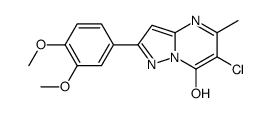 Pyrazolo[1,5-a]pyrimidin-7-ol, 6-chloro-2-(3,4-dimethoxyphenyl)-5-methyl- (9CI)结构式