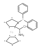 (Rp)-1-(1S)-[(2-Diphenylphosphino)ferrocenyl]ethanamine Structure