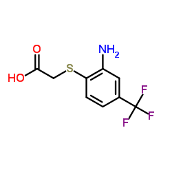 {[2-Amino-4-(trifluoromethyl)phenyl]sulfanyl}acetic acid Structure