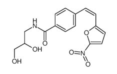 N-(2,3-dihydroxypropyl)-4-[2-(5-nitrofuran-2-yl)ethenyl]benzamide结构式