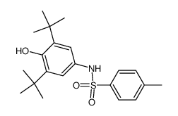 N-(3,5-di-tert-butyl-4-hydroxyphenyl)-4-methylbenzenesulfonamide结构式