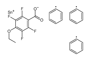 triphenylstannyl 4-ethoxy-2,3,5,6-tetrafluorobenzoate Structure