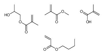 butyl prop-2-enoate,2-hydroxypropyl 2-methylprop-2-enoate,methyl 2-methylprop-2-enoate,2-methylprop-2-enoic acid Structure