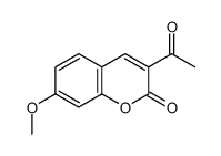 3-乙酰基-7-甲氧基香豆素结构式