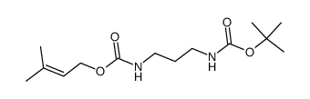 1-N-tert-butoxycarbonyl-3-N-(3-methyl-2-butenyl)oxycarbonyl-1,3-diaminopropane Structure