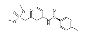 (SS,R)-(+)-dimethyl [2-oxo-4-(p-toluenesulfinylamino)-hex-5-enyl]-phosphonate Structure