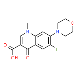 6-氟-1-甲基-7-吗啉-4-氧代-1,4-二氢喹啉-3-羧酸结构式