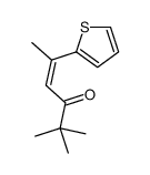 2,2-dimethyl-5-thiophen-2-ylhex-4-en-3-one结构式
