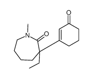 3-ethylhexahydro-1-methyl-3-(3-oxo-1-cyclohexen-1-yl)-2H-azepin-2-one Structure
