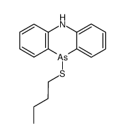 10-butylsulfanyl-5,10-dihydro-phenarsazine Structure