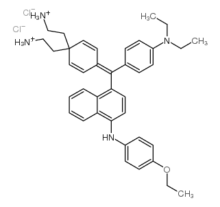 [4-[[4-(diethylamino)phenyl][4-[(4-ethoxyphenyl)amino]-1-naphthyl]methylene]-2,5-cyclohexadien-1-ylidene]diethylammonium chloride structure