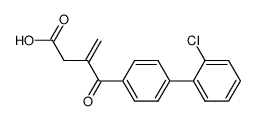 4-[4'-(2-chlorophenyl)phenyl]-4-oxo-2-methylenebutanoic acid结构式