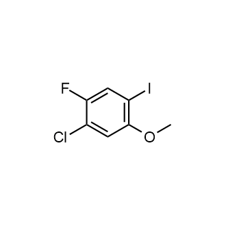 1-氯-2-氟-4-碘-5-甲氧基苯结构式