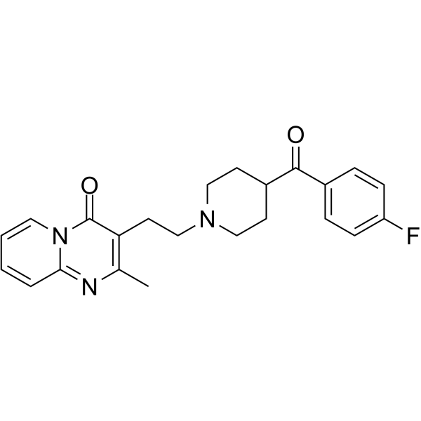 3-(2-(4-(4-氟苯甲酰基)哌啶-1-基)乙基)-2-甲基-4H-吡啶并[1,2-a]嘧啶-4-酮结构式