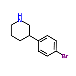 3-(4-溴苯基)哌啶结构式