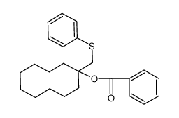 1-((phenylthio)methyl)cyclodecyl benzoate结构式