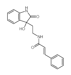 N-(2-(3-Hydroxy-2-oxo-2,3-dihydro-1H-indol-3-yl)ethyl)-3-phenylacrylamide结构式