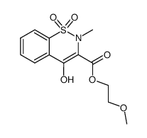 methoxyethyl 2-methyl-4-hydroxy-2H-1,2-benzothiazine-3-carboxylate 1,1-dioxide结构式