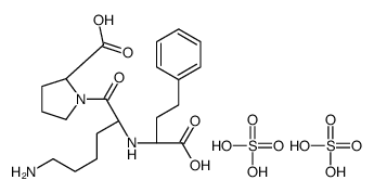 (S)-1-[N2-(1-carboxy-3-phenylpropyl)-L-lysyl]-L-proline disulphate结构式