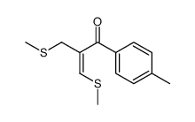 (E)-3-Methylsulfanyl-2-methylsulfanylmethyl-1-p-tolyl-propenone结构式